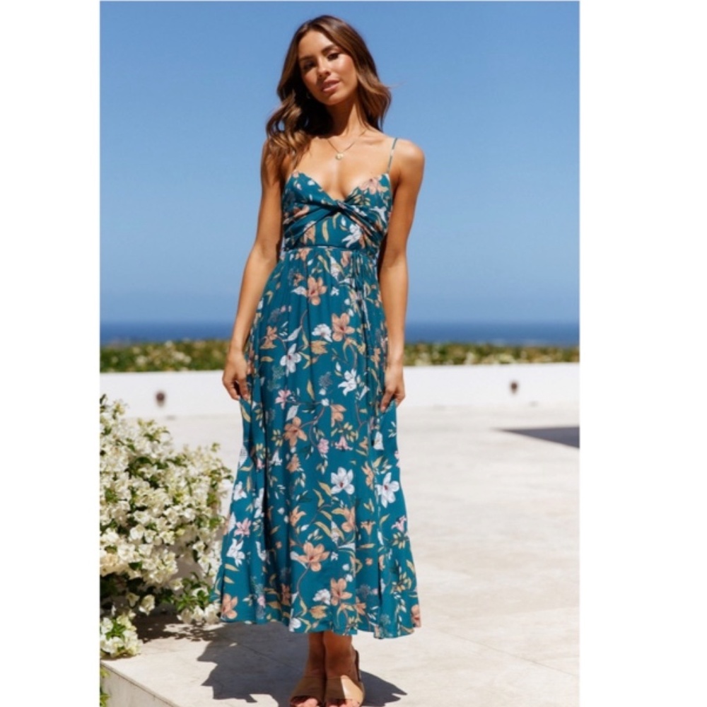 Hello Molly - LADY LIKE YOU MIDI DRESS TEAL